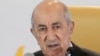 FILE - Newly elected Algerian President Abdelmadjid Tebboune speaks during a press conference, Dec.13, 2019, in Algiers. 
