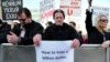 People demonstrate against Iceland's Prime Minister Sigmundur Gunnlaugsson in Reykjavik, Iceland on April 4, 2016 after a leak of documents by so-called Panama Papers stoked anger over his wife owning a tax haven-based company.