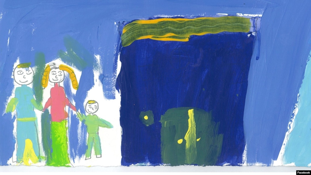 One of the paintings on display at CIIL's "Our Common Future: Refugee Children Art Exhibit".