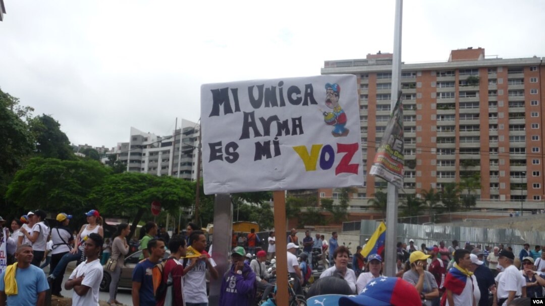 CIDH cita una serie de irregularidades por parte del gobierno durante la manifestación del primero de septiembre, denominada "La toma de Caracas". [Foto: Alvaro Algarra, VOA].