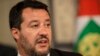 FILE - The League party leader Matteo Salvini talks to the press in Rome, Aug. 22, 2019.