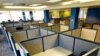 A typical cubicle array, or “cubicle farm.”
