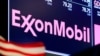 Logotipo da ExxonMobil na Bolsa de Valores de Nova Iorque