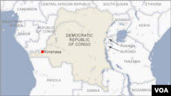 Map of Democratic Republic of Congo