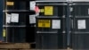 FILE - Drums holding radioactive mixed waste before treatment and disposal are seen at a facility in Clive, Utah, May 6, 2015. Russia has suspended an agreement with the U.S. to convert weapons-grade plutonium into fuel for nuclear power plants. 