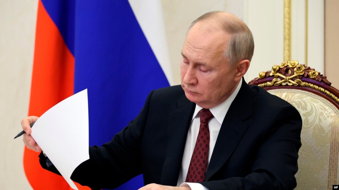 El presidente de Rusia, Vladimir Putin, durante un encuentro anual en Moscú el 4 de diciembre de 2023.