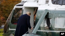U.S. President Donald Trump will arrive in London, Dec. 2, 2019, to attend a NATO summit hosted by British Prime Minister Boris Johnson.