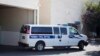 FILE - An Israeli prison service vehicle leaves the court house in Petah Tikva, Israel, July 6, 2014. Israeli authorities on Monday announced the arrest of an unidentified Israeli businessman allegedly involved in Guinea mine scheme.