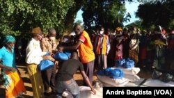 Distribuição de alimentos em Machaze, Manica, Moçambique