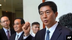 香港中聯辦主任駱惠寧6日舉行記者會。