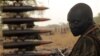 A South Sudan's army, or the SPLA, soldier sits in a truck on the frontline in Panakuach, Unity State,April 24, 2012. 