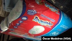 Nesta imagem de arquivo, droga escondida numa embalagem de fraldas, São Tomé e Príncipe