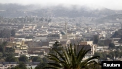 FILE - A general view shows buildings in the central business district of Eritrea's capital Asmara, Feb. 16, 2016. 