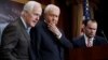 U.S. Senator John Cornyn (L), Senator Orrin Hatch (C) and Senator Mike Lee (R) discuss the FBI background investigation into the assault allegations against U.S. Supreme Court nominee Judge Brett Kavanaugh on Capitol Hill in Washington, U.S., Oct. 4, 2018.