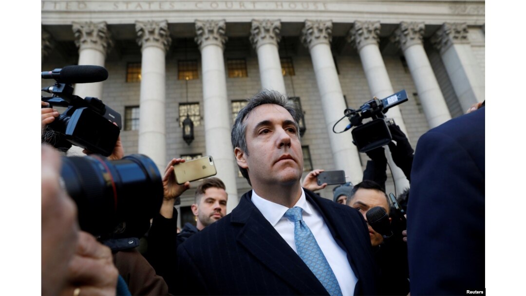 FILE - Michael Cohen, U.S. President Donald Trump's former lawyer, exits Federal Court after entering a guilty plea in Manhattan, New York City, Nov. 29, 2018.