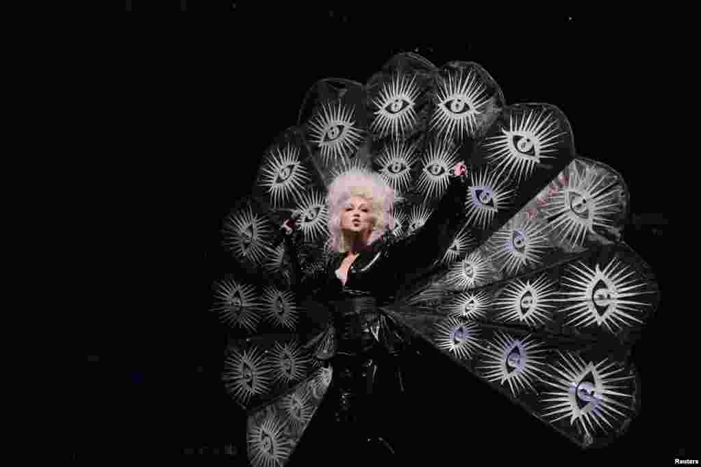 Cyndi Lauper performs during the WorldPride 2019 Opening Ceremony, a combined celebration marking the 50th anniversary of the 1969 Stonewall riots and WorldPride 2019 in New York, U.S., June 26, 2019.
