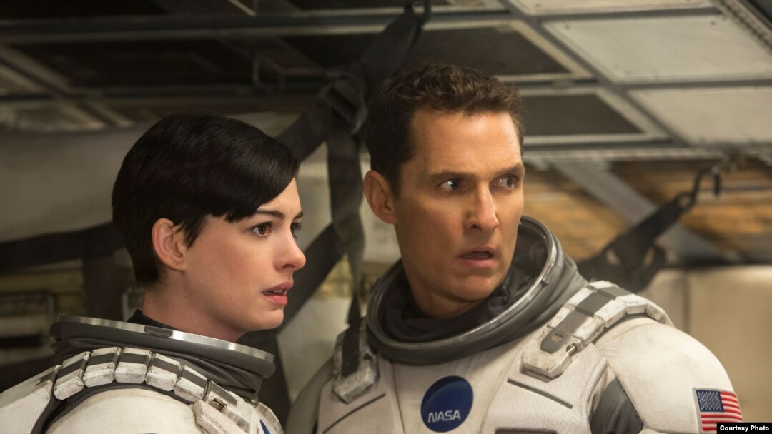 Matthew McConaughey and Ann Hathaway are seen in this studio handout photo from the movie 'Interstellar.'
