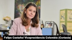 La vicepresidenta de Colombia, Marta Lucía Ramírez, en entrevista con la Voz de América.
