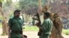 Nesta imagem de 2012, membros da ala armada da Renamo (J. Jackson/VOA) 