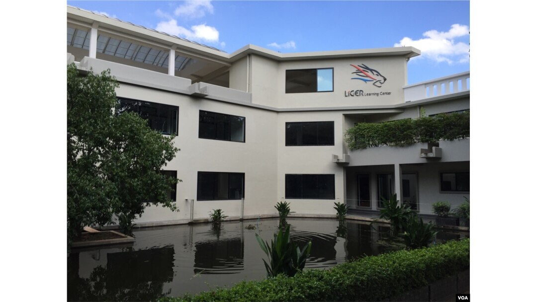 The Liger Learning Center's main building on the non-profit's compound near the Cambodia capital. In addition to the main building, the campus has a science building and dormitories for the students, all of whom live on site and get home five times a year