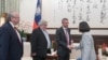 台湾总统蔡英文会见欧洲议会议员访问团（台湾总统府资料照）