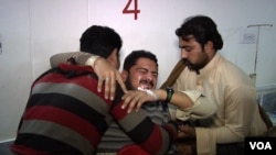 Student, Tasbeeh Ullah, saw a gunman coming up the stairs. As he watched, the gunman took aim at him and started shooting. Tasbeeh Ullah ran up to the rooftop and jumped. He became unconscious and woke up in a hospital, with broken bones. Bacha Khan Unive