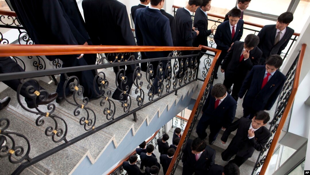 FILE - In this Oct. 5, 2011 photo, shows students at Pyongyang University of Science and Technology. According to the chancellor of the school, North Korea has detained a U.S. citizen who taught at the school, Tony Kim, who also goes by his Korean name Ki
