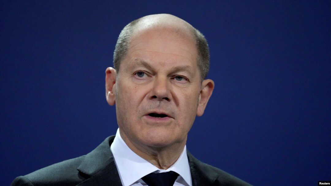 German Chancellor Olaf Scholz holds news conference in Berlin