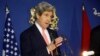 U.S. Secretary of State John Kerry speaks at a news conference with Moroccan Foreign Minister Salaheddine Mezouar following a bilateral strategic dialogue at the Foreign Ministry in Rabat, April 4, 2014.