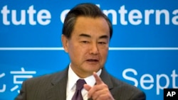 中國外交部部長王毅9月19日為北韓核項目六方會談對北韓提示。