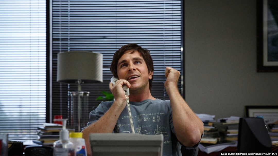 In this image released by Paramount Pictures, Christian Bale appears in a scene from "The Big Short." (Jaap Buitendijk/Paramount Pictures via AP)