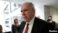 John Brennan, nominee for CIA Director, arrives at a meeting with Senate Intelligence Committee Chairwoman Dianne Feinstein (D-CA) on Capitol Hill in Washington January 31, 2013.