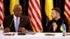 FILE - U.S. Defense Secretary Lloyd Austin and Ukrainian President Volodymyr Zelenskyy are pictured at a meeting of the Ukraine Defense Contact Group at Ramstein Air Base in Germany, Sept. 6, 2024. A group meeting is slated during the first full week of January 2025.