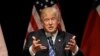 Likely Republican presidential nominee Donald Trump speaks at a rally in Dallas, June 16, 2016. His fundraising significantly trails that of his chief Democratic rival.