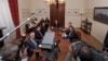 Greek politicians gather at the Presidential Palace in Athens on May 15, 2012 for a third day of coalition talks that ended in failure, prompting new elections. 