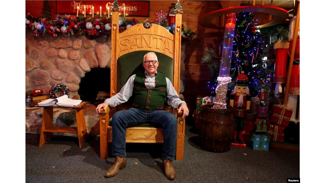 Thomas Valent, dean of the Charles W. Howard Santa Claus School, sits in the Santa House in Midland, Michigan, Oct. 29, 2016.