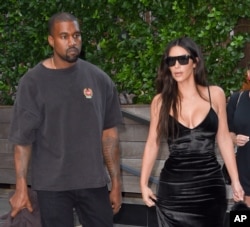 Kim Kardashian and Kanye West are seen in New York City, Sept. 14, 2016.