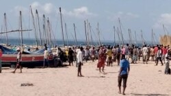 Deslocados de guerra chegam a Pemba, Cabo Delgado, Moçambique