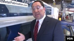 Marlin Steel owner Drew Greenblatt says rules to lower greenhouse gas emissions will raise his costs. (S. Baragona/VOA)