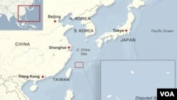 Map of the disputed Senkaku/Diaoyu Islands