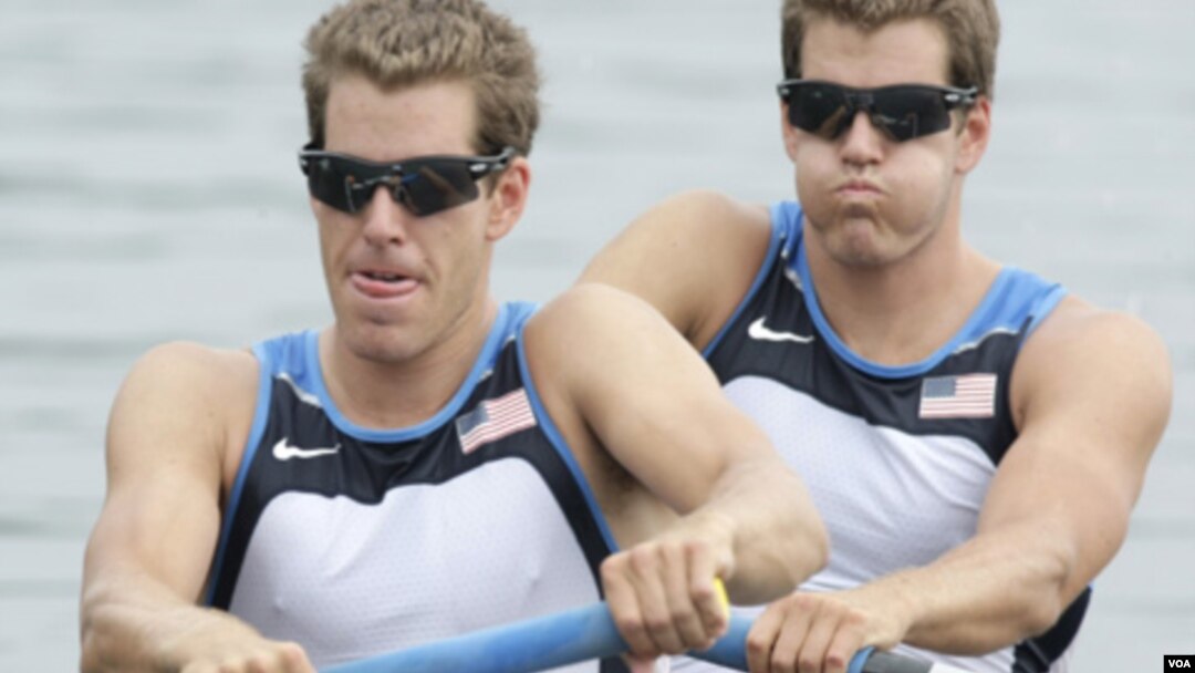 Los gemelos Tyler y Cameron Winklevoss representaron a EE.UU. en remo masculino durante los Juegos Olímpicos de Beijín 2008.