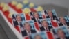 ภาพจากวิดีโอของรอยเตอร์ ที่เป็นหน้าเค้ก "Trump slices" ในเยอรมนี (Reuters)