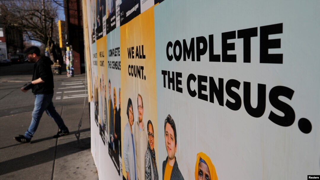 Un rótulo promueve la participación en el censo 2020 en la ciudad de Seattle, Washington. 23 de marzo de 2020. [Foto de Archivo]