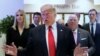 U.S. President Donald Trump reacts after addressing the World Economic Forum in Davos, Switzerland, Jan. 21, 2020. 