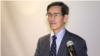 民主中國陣線首任主席嚴家其2019年4月14日在紐約紀念胡耀邦和89民運30週年研討會上發言 (攝影﹕美國之音方冰)