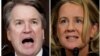 U.S. Supreme Court nominee Brett Kavanaugh and Professor Christine Blasey Ford, testify in this combination photo during a Senate Judiciary Committee confirmation hearing on Capitol Hill in Washington, DC, U.S., Sept. 27, 2018. 