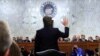 FILE - Supreme Court nominee Brett Kavanaugh is sworn in before the Senate Judiciary Committee on Capitol Hill in Washington, Sept. 4, 2018, to begin his testimony in his confirmation hearing.