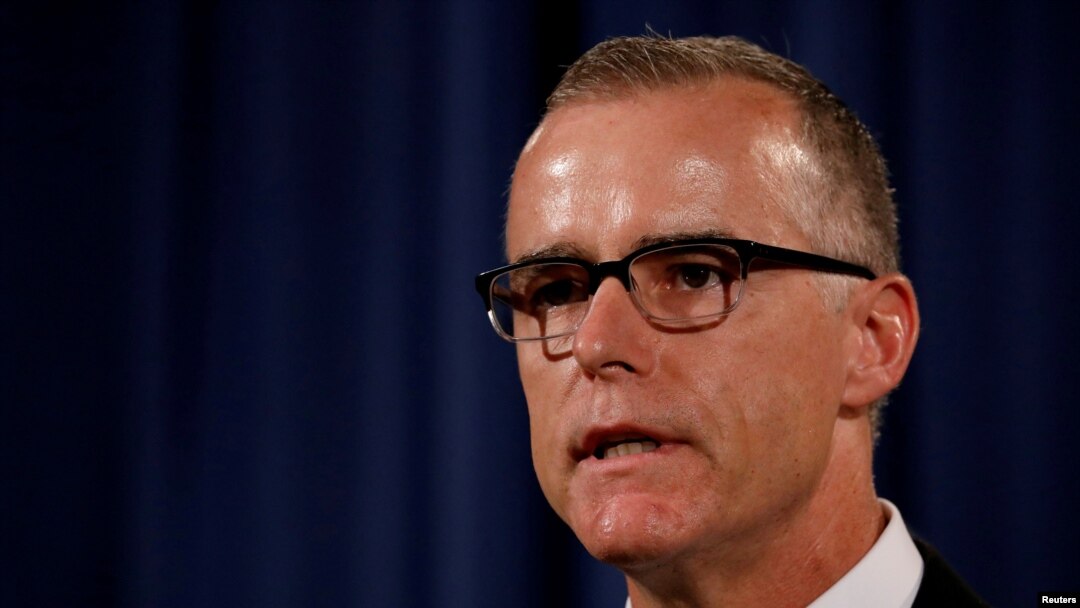 Andrew McCabe fue despedido del Departamento de Justicia el año pasado tras ser acusado de engañar a los investigadores.