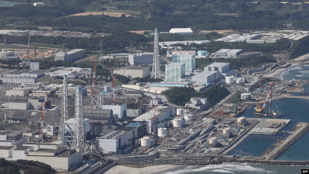 Foto aérea de la dañada planta nuclear de Fusushima, en el norte de Japón, el 24 de agosto de 2023.