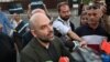 Italian journalist Roberto Saviano adresses the press on Oct. 12, 2023, after receiving a guilty verdict in a libel trial brought by Prime Minister Giorgia Meloni.